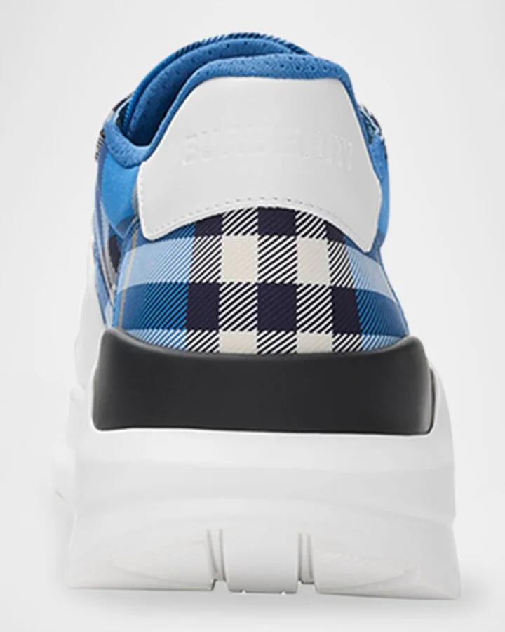 Men's Regis Grip-Strap Check Fashion Sneakers - Image 2