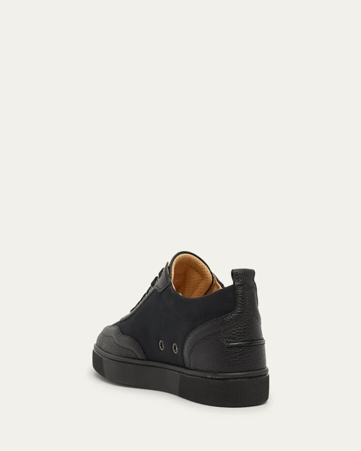 Men's Retero Canvas and Leather Low-Top Sneakers - Image 2