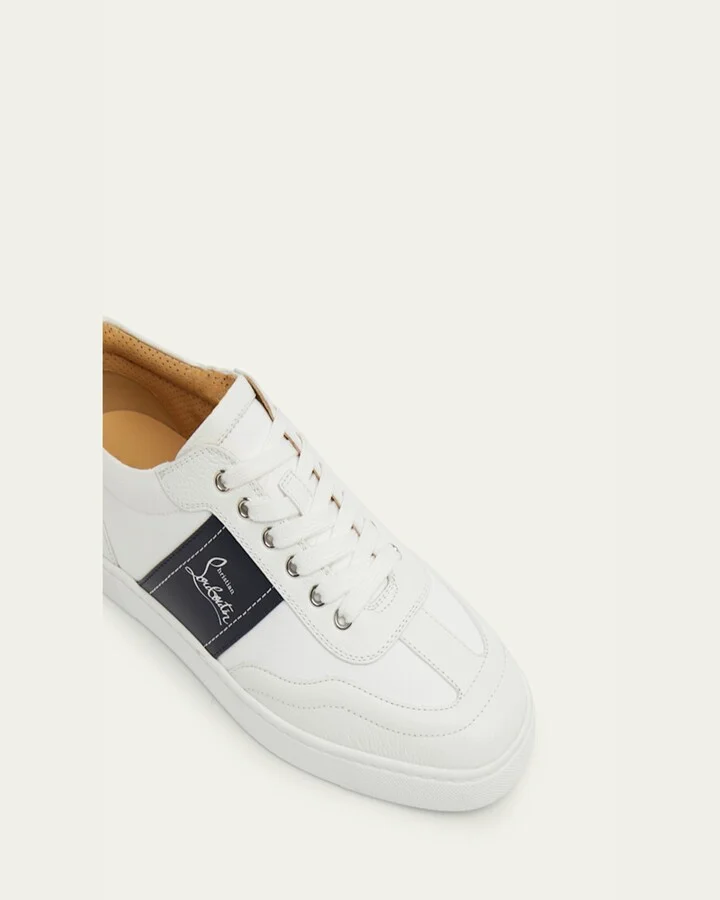 Men's Retero Canvas and Leather Low-Top Sneakers - Image 4