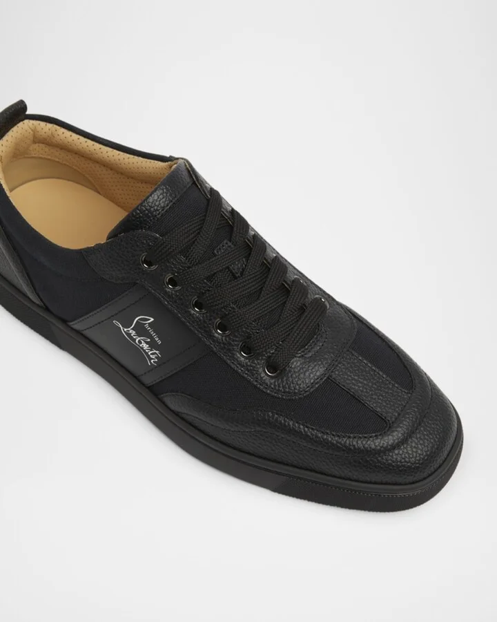 Men's Retero Canvas and Leather Low-Top Sneakers - Image 2