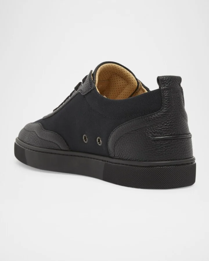Men's Retero Canvas and Leather Low-Top Sneakers - Image 3
