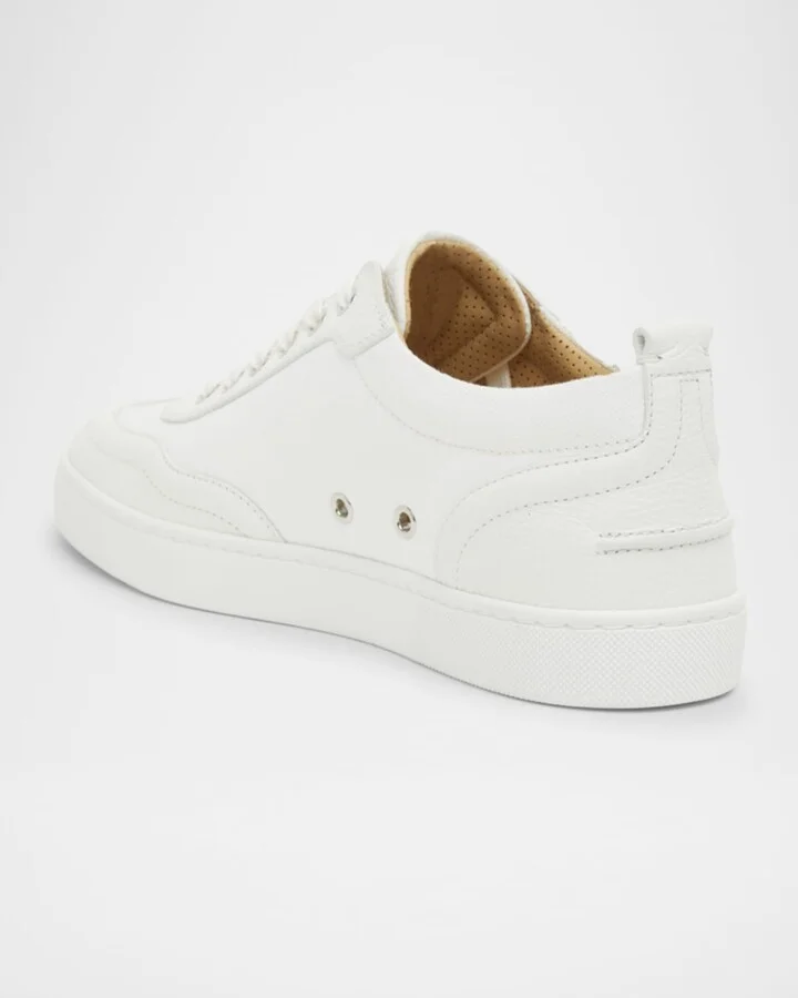 Men's Retero Canvas and Leather Low-Top Sneakers - Image 4