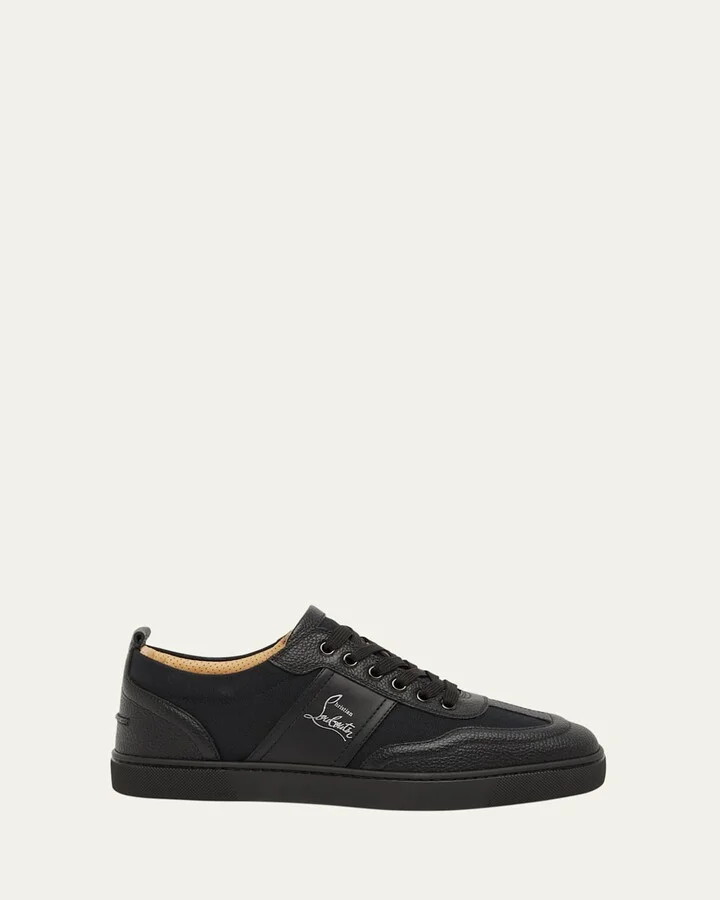 Men's Retero Canvas and Leather Low-Top Sneakers