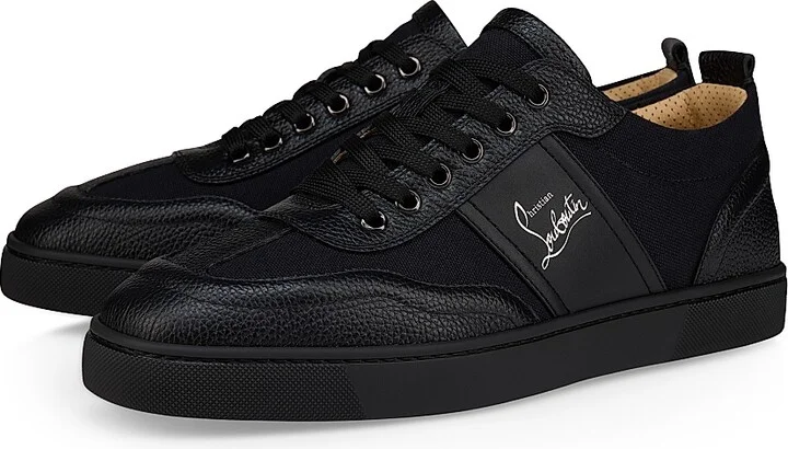 Men's Retero Leather Low Top Sneakers - White Navy - Size 6.5 - Image 6