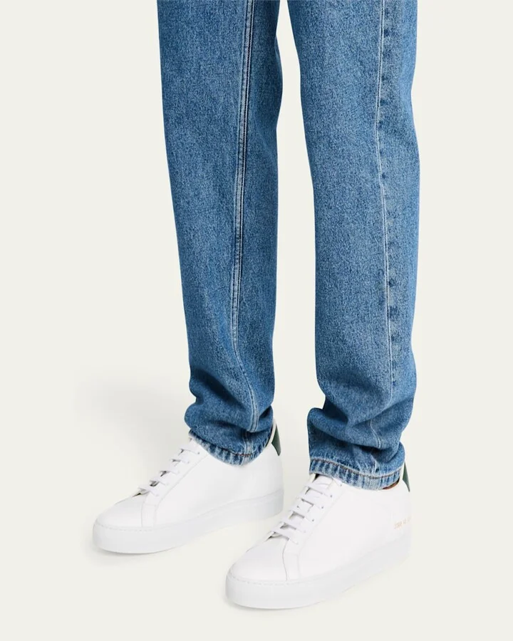 Men's Retro Classic Bicolor Leather Low-Top Sneakers - Image 5