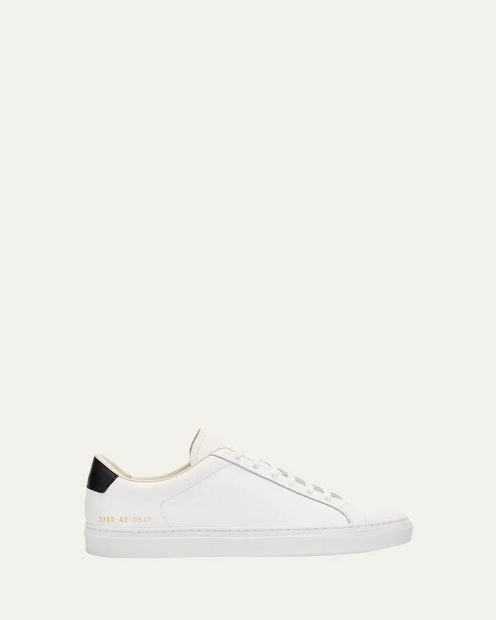 Men's Retro Classic Bicolor Leather Low-Top Sneakers