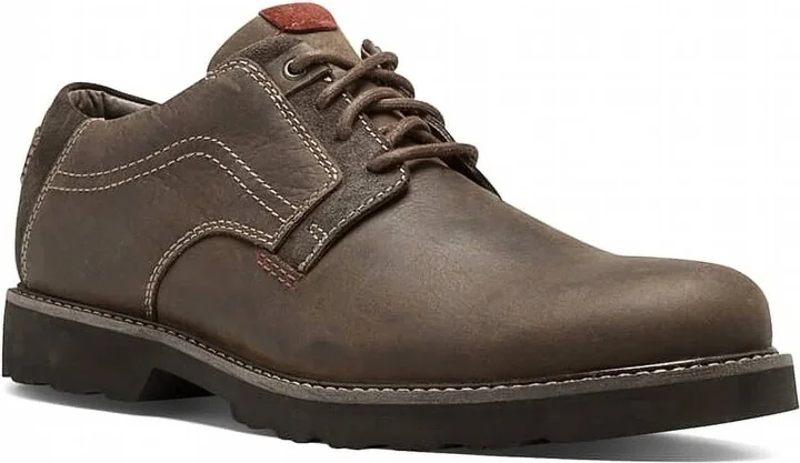Men's Revdusk Lace Up Oxford Shoes In Brown Smooth