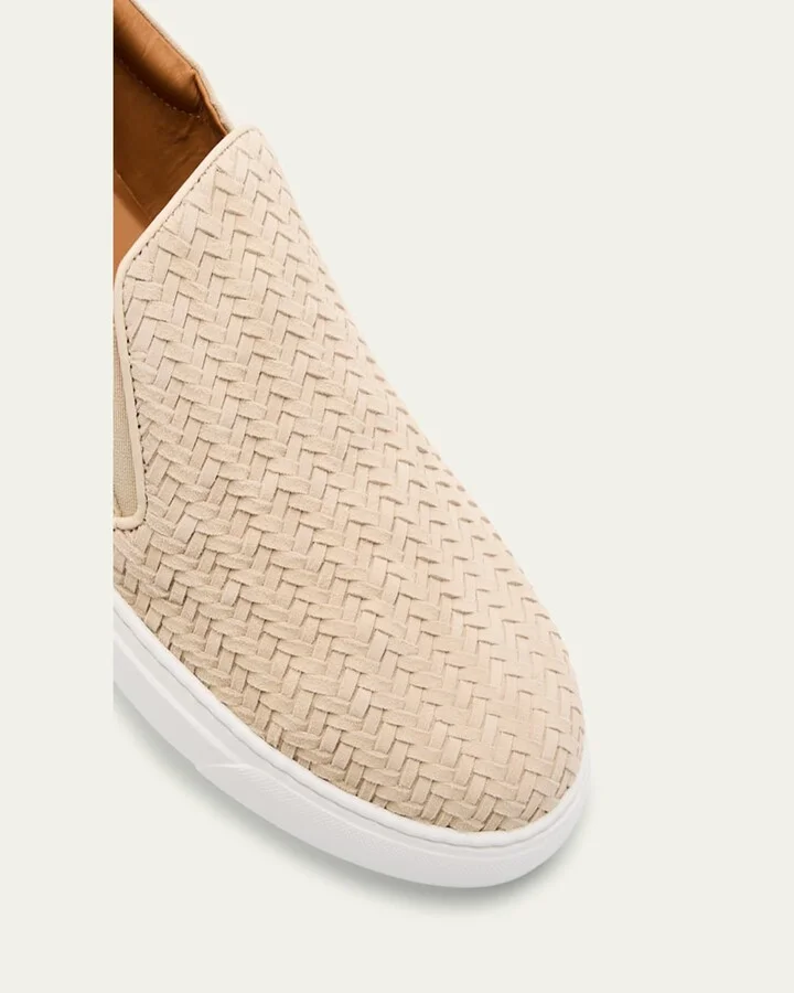 Men's Rex Woven Suede Slip-On Sneakers - Image 3