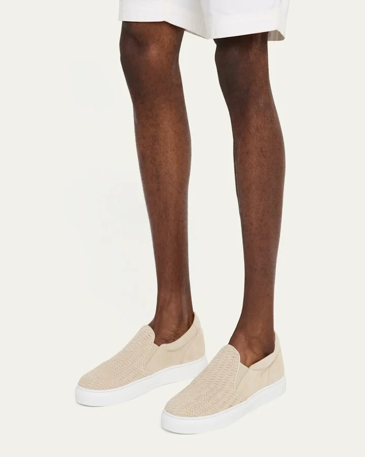 Men's Rex Woven Suede Slip-On Sneakers - Image 4