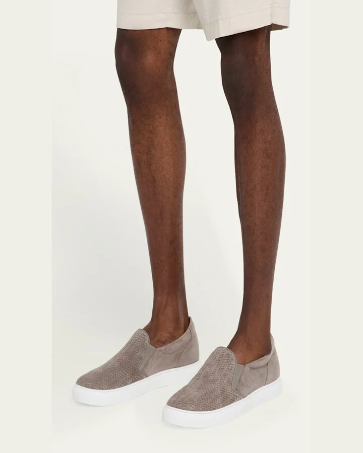 Men's Rex Woven Suede Slip-On Sneakers - Image 11