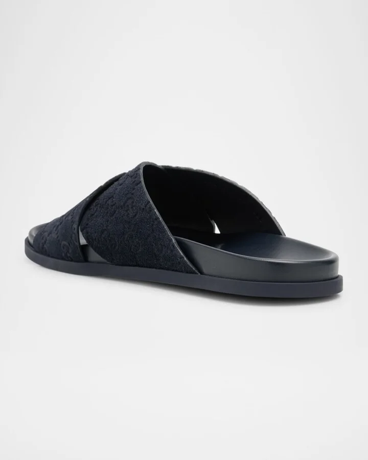 Men's Rhein GG Suede Crisscross Side Sandals - Image 3