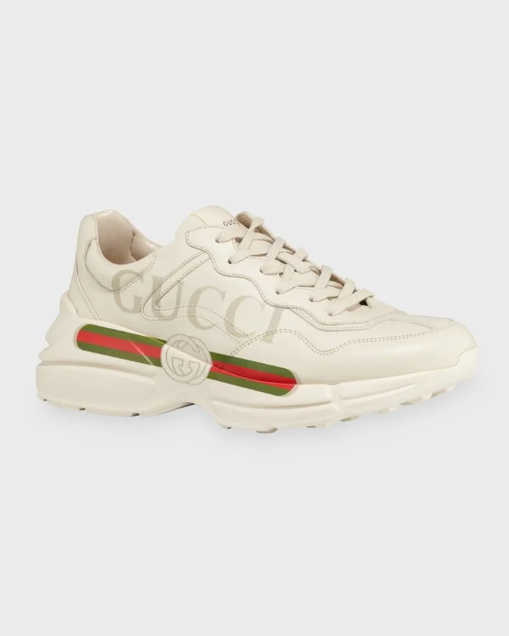 Men's Rhyton Retro Logo Sneakers - Image 2