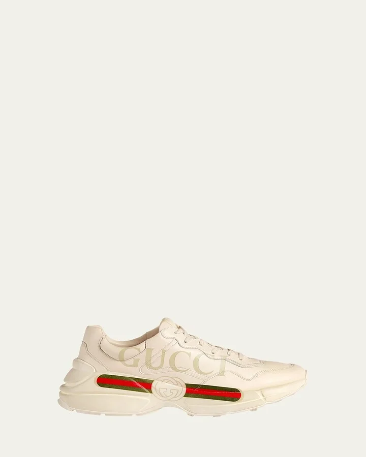Men's Rhyton Retro Logo Sneakers