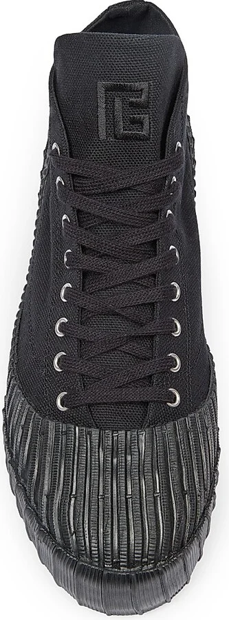 Men's Riff Canvas High-Top Sneakers - Black - Size 11 - Image 4