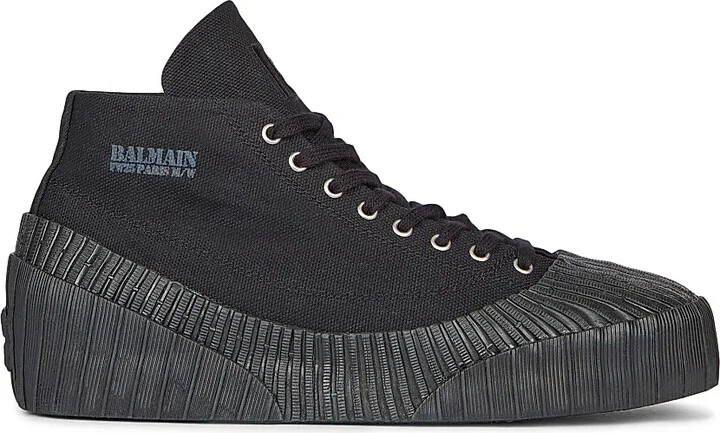 Men's Riff Canvas High-Top Sneakers - Black - Size 11