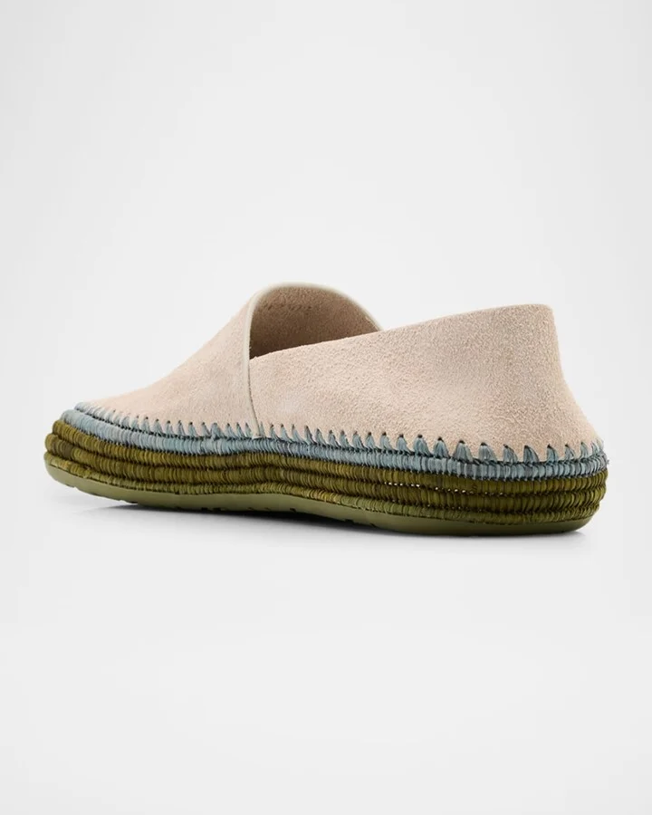 Men's Rio Suede and Raffia Espadrilles - Image 2