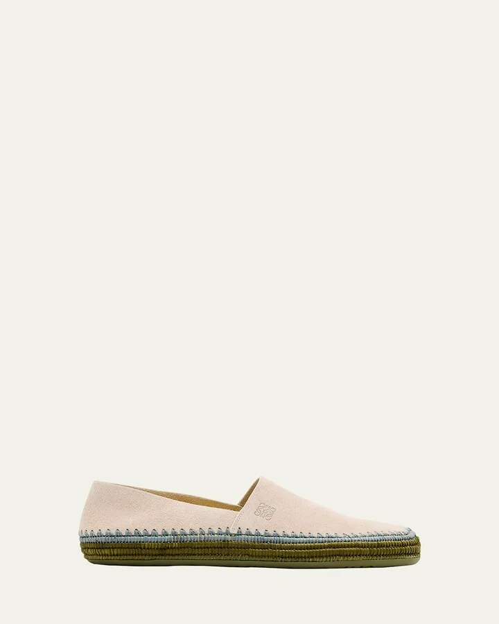 Men's Rio Suede and Raffia Espadrilles