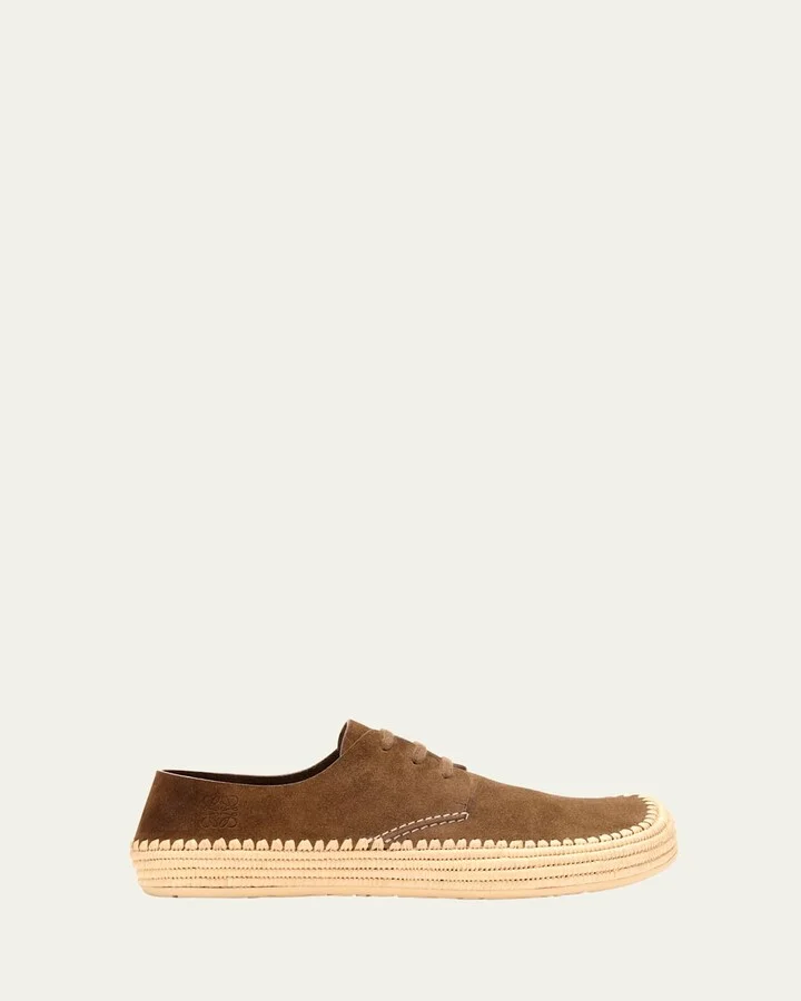 Men's Rio Suede and Raffia Lace-Up Shoes