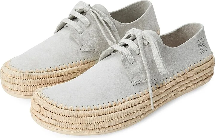 Men's Rio Suede Lace-Up Espadrilles - Light Grey - Size 7 - Image 2