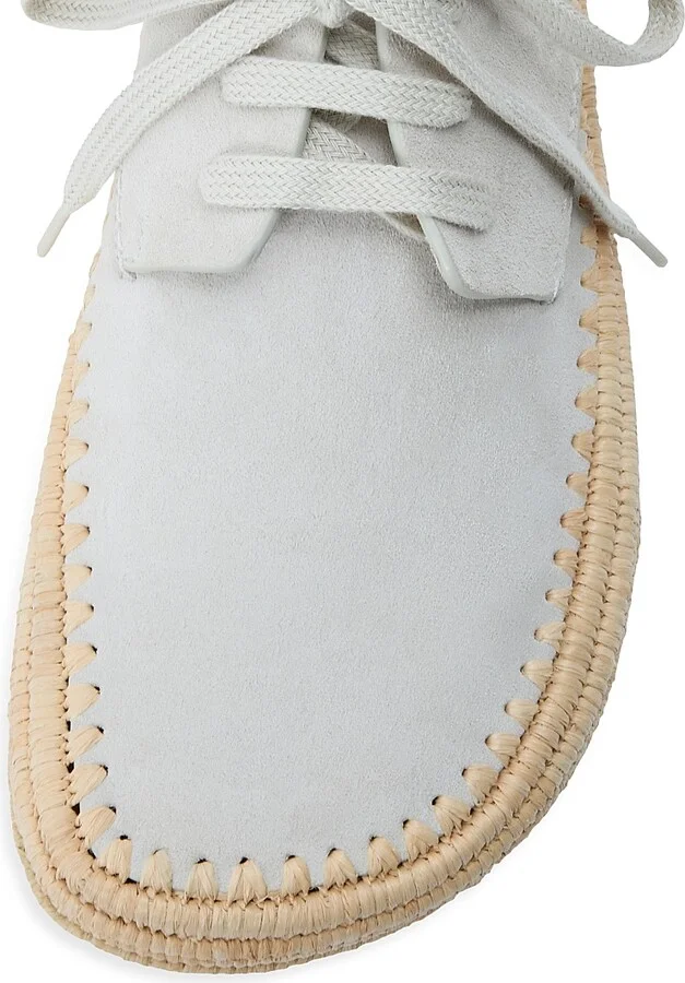Men's Rio Suede Lace-Up Espadrilles - Light Grey - Size 7 - Image 4