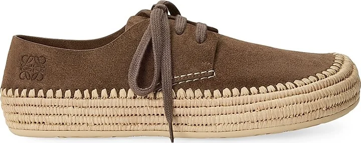 Men's Rio Suede Lace-Up Espadrilles - Light Grey - Size 7 - Image 10