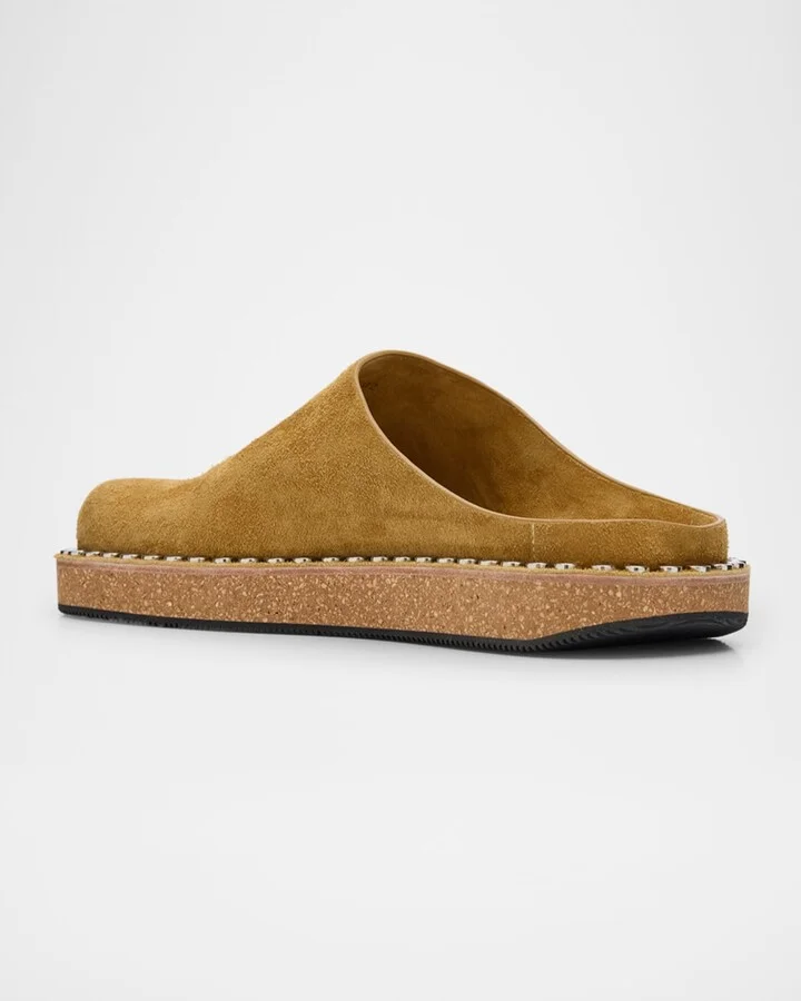 Men's Rivet Calfskin Suede Mules - Image 9