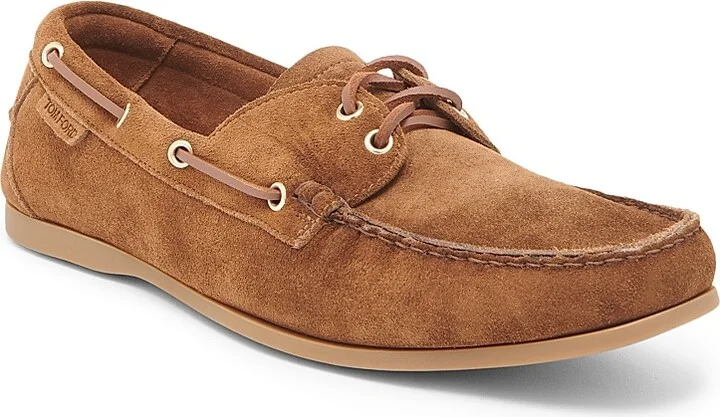 Men's Robin Suede Boat Shoes - Tobacco Amber - Size 10 - Image 2