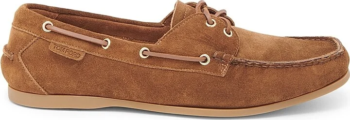 Men's Robin Suede Boat Shoes - Tobacco Amber - Size 10