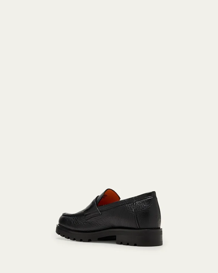 Men's Rock Deerskin Lug-Sole Penny Loafers - Image 2