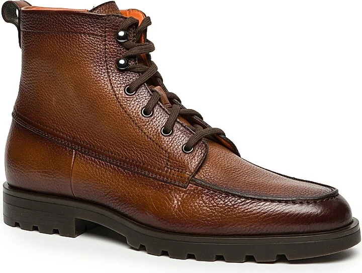 Men's Rock Leather Work Boots - Dark Brown - Size 8 - Image 2