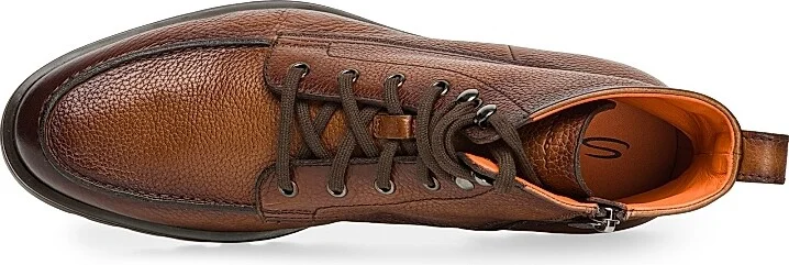 Men's Rock Leather Work Boots - Dark Brown - Size 8 - Image 3