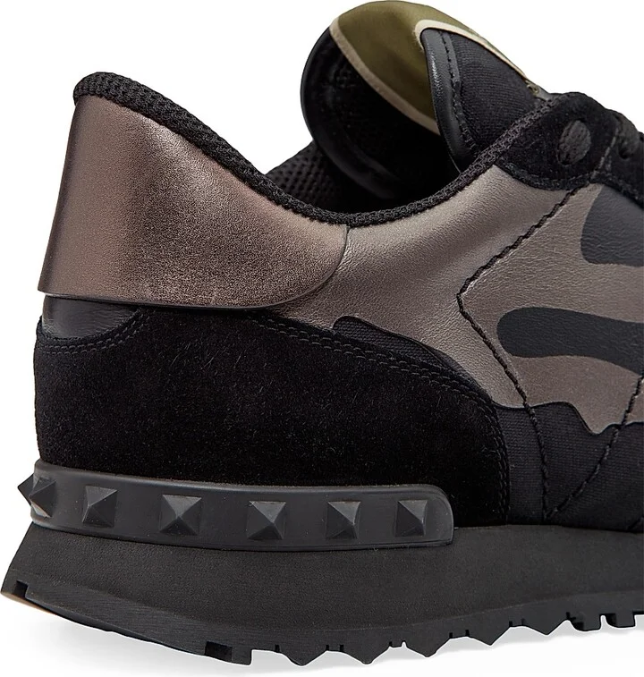Men's Rockrunner Camouflage Noir Metallic Sneakers - Black Multi - Size 7 - Image 5