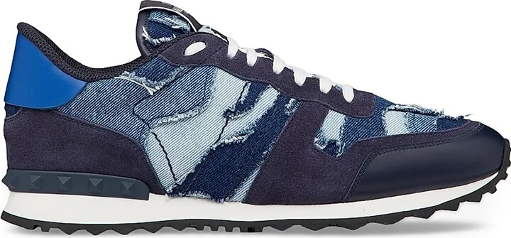 Men's Rockrunner Camouflage Sneakers - Denim Blue - Size 8