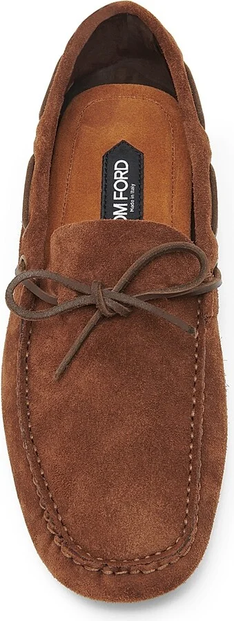 Men's Rod Suede Driving Loafers - Dark Whisky - Size 10 - Image 4