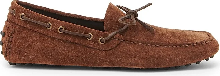 Men's Rod Suede Driving Loafers - Dark Whisky - Size 10