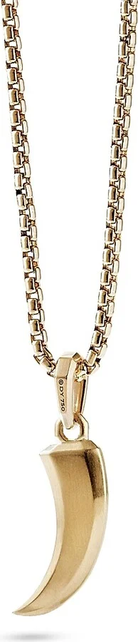 Men's Roman Claw Amulet in 18K Yellow Gold - Black Diamond - Image 2