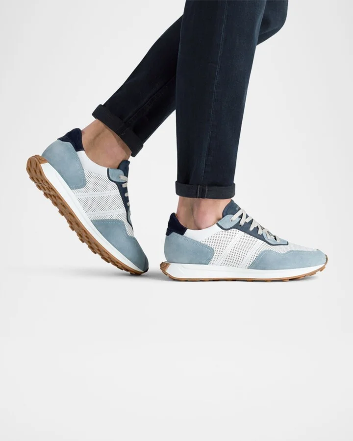 Men's Romero Leather and Suede Runner Sneakers - Image 2
