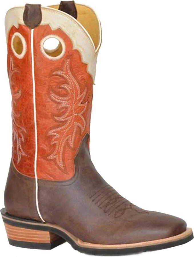 Men's Roughstock Boot In Tan/orange