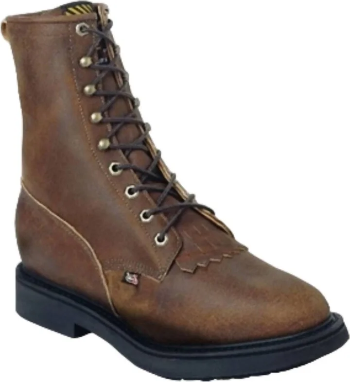 Men's Round Steel Rated Toe - Eee Width In Aged Bark