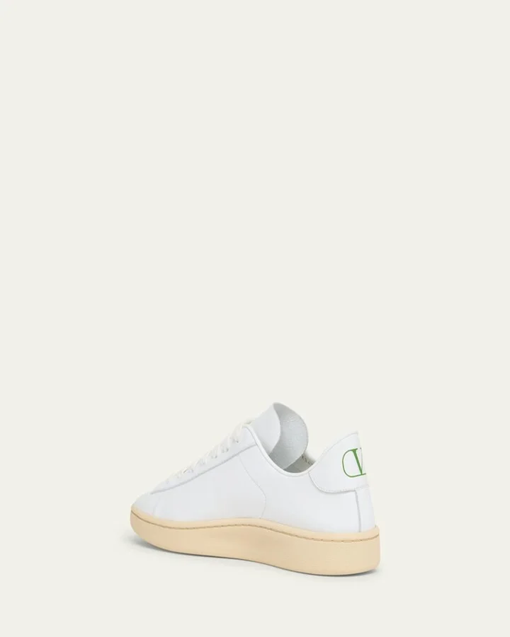 Men's Royco V Logo Calfskin Low-Top Sneakers - Image 3