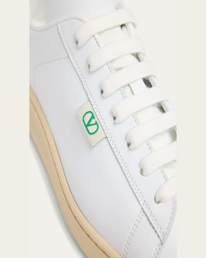 Men's Royco V Logo Calfskin Low-Top Sneakers - Image 5