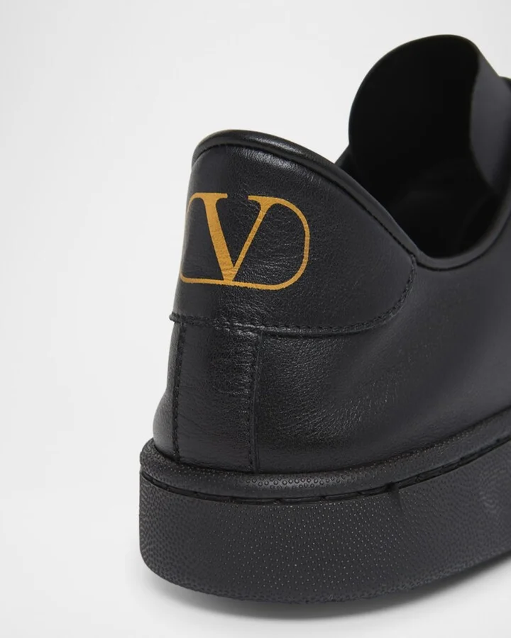 Men's Royco V Logo Calfskin Low-Top Sneakers - Image 2