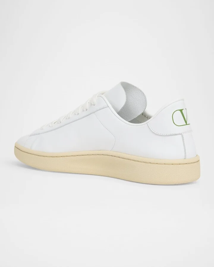 Men's Royco V Logo Calfskin Low-Top Sneakers - Image 11