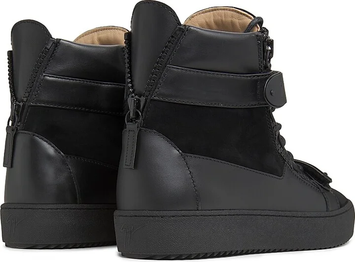 Men's Ru50040 Leather High-Top Sneakers - Black - Size 7 - Image 3