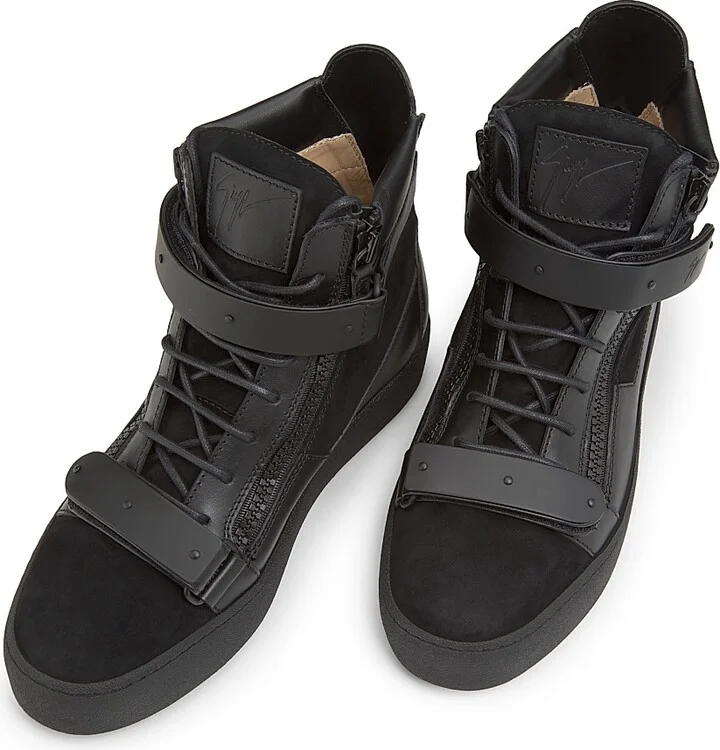 Men's Ru50040 Leather High-Top Sneakers - Black - Size 7 - Image 4