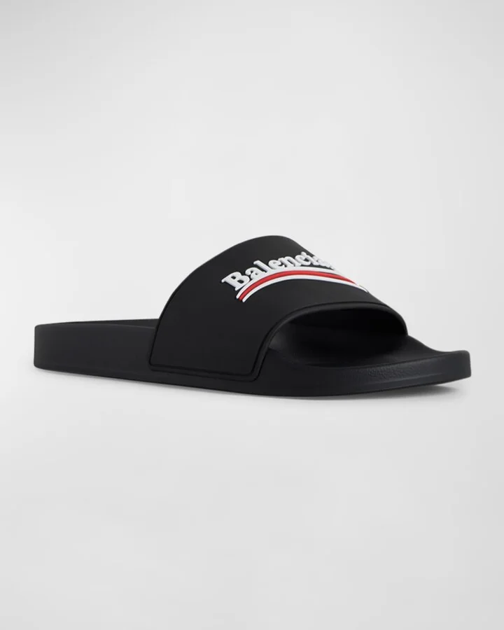 Men's Rubber Logo Pool Slides - Image 2