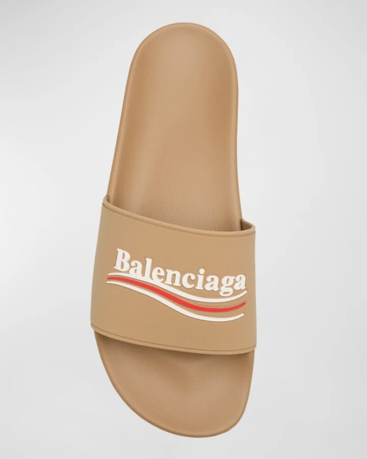 Men's Rubber Logo Pool Slides - Image 4