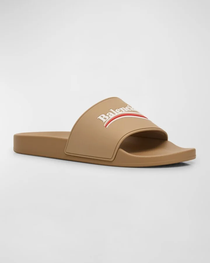 Men's Rubber Logo Pool Slides - Image 5