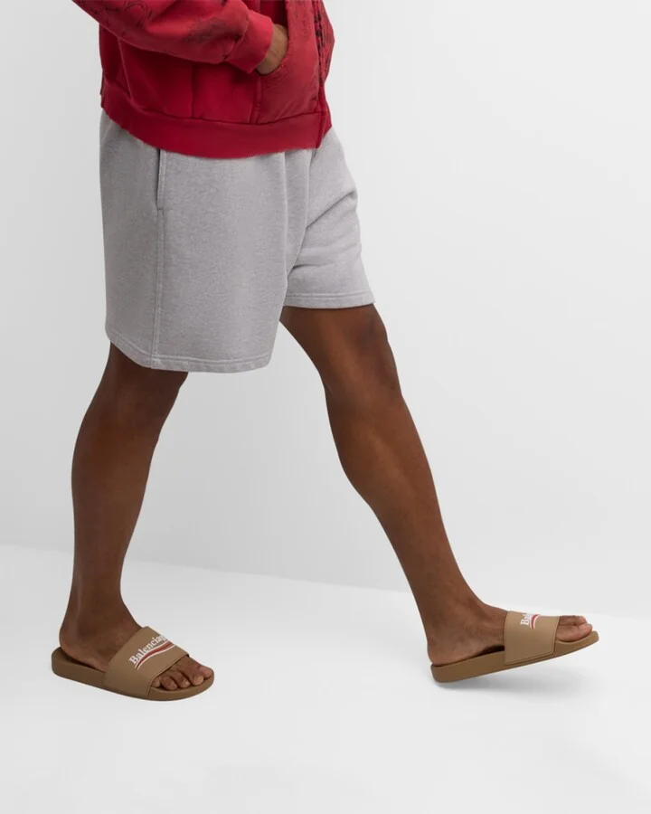 Men's Rubber Logo Pool Slides - Image 7