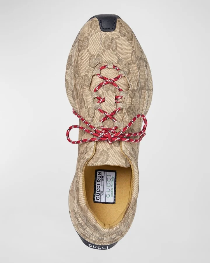 Men's Run Allover GG Fashion Sneakers - Image 4